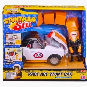 Stuntman Stu Race Ace Stunt Car Break Apart Stunt Set New Sealed Authentic
